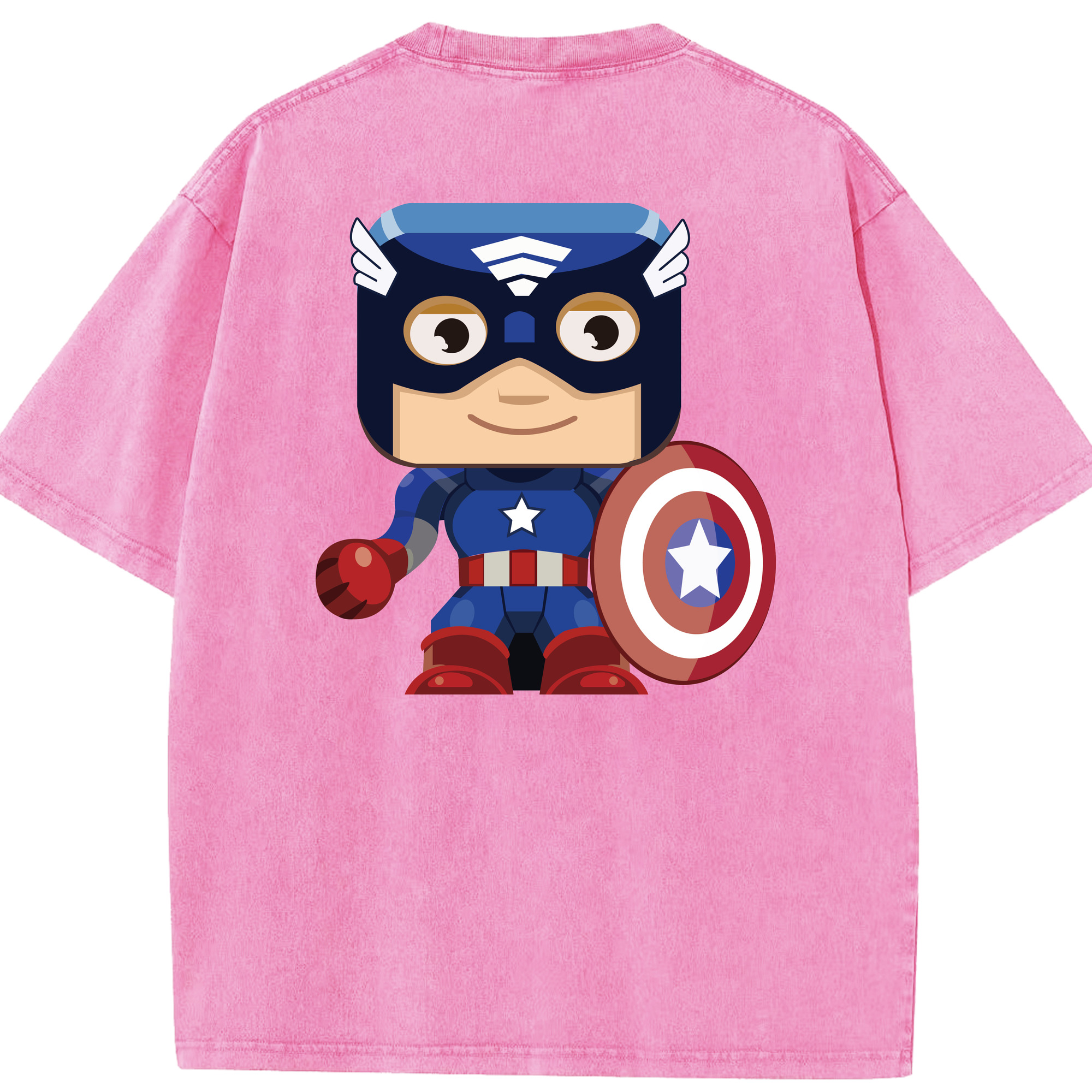 （画像用） アベンジャーズ The Avengers 綿100% ヴィンテージ風 半袖Tシャツ（背面プリント）